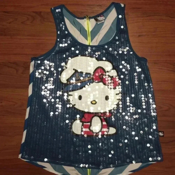 Hello Kitty Sequin Tank Top, size small - Picture 2 of 4